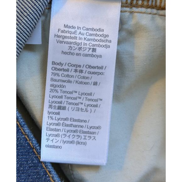 New J. Crew 9" Billie Demi-Boot Jeans Size 29 (8) Blue Crop Mid Rise Raw Hem - Picture 11 of 12